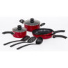Set di 2 Batterie 9pz Mareva alluminio fondo induzione cucina