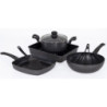 Set di 2 Batterie 7pz Medua alluminio fondo induzione cucina