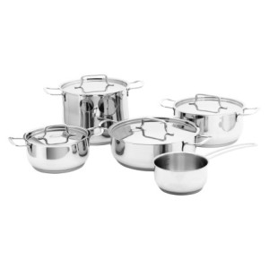 Set di 2 Batterie 9pz Steel Master acciaio 18/10 cucina