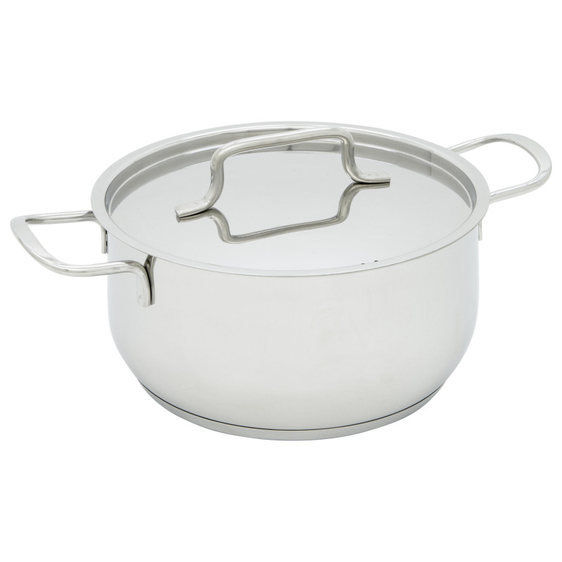 Set di 2 Batterie 9pz Steel Master acciaio 18/10 cucina