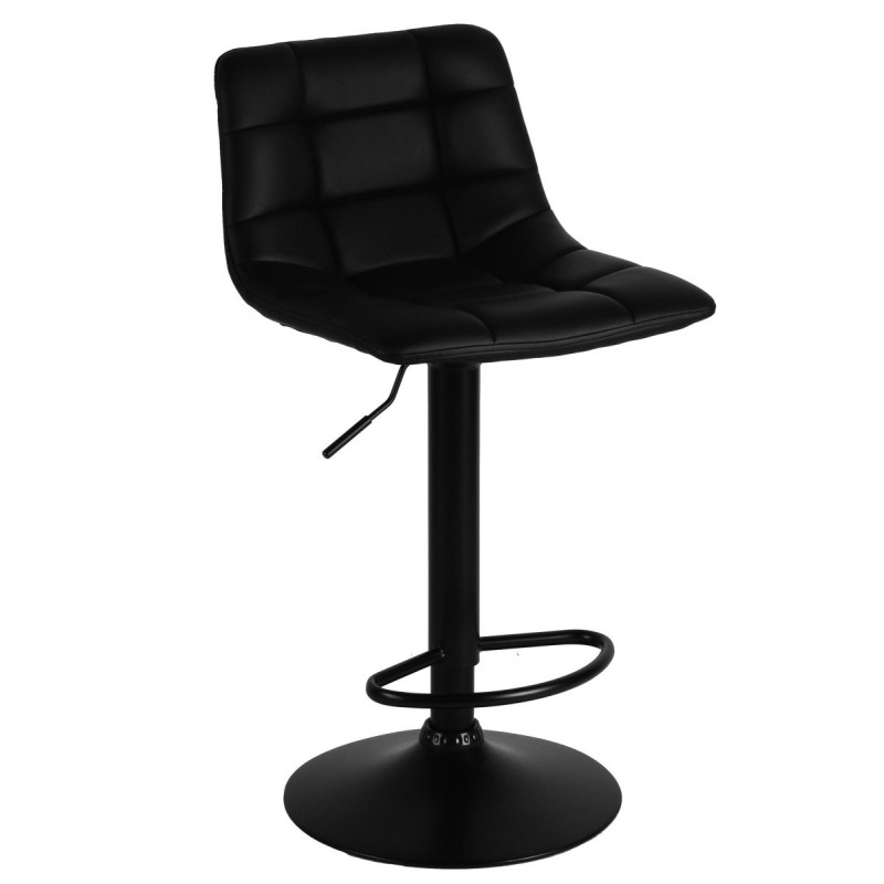 Set di 2 Sgabelli Clayton in PU nero e base nera design moderno