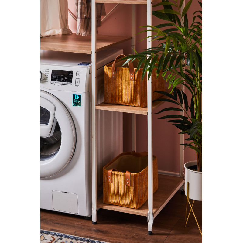 Set di 6 confezioni 3 Ceste Porta Tutto Micol Terracotta velluto