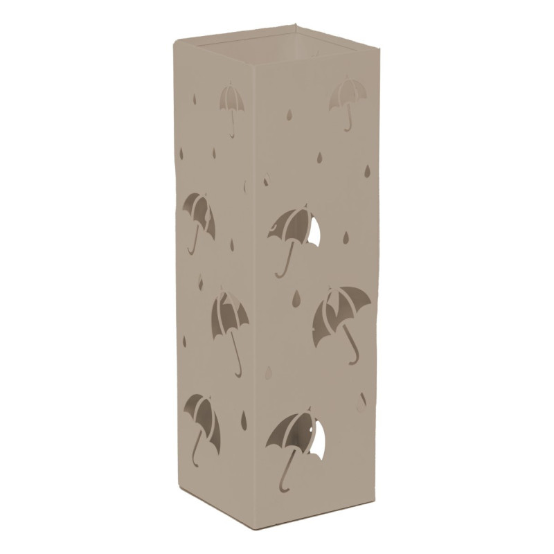 Set 6 portaombrelli Megha ferro battuto tortora opaco 15x15x48cm
