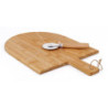 Set 12 taglieri pizza bamboo 43x30cm con 6 rotelle tagliapizza