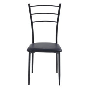 Set di 6 Sedie New Marta In Pvc Nero Dim 41x48x92cm