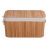 Set 2 cassapanche pieghevoli bamboo naturale 56x32x33cm pratiche