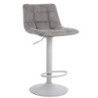Set 2 sgabelli Clayton PU grigio base grigia regolabili moderni