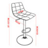 Set 2 sgabelli Clayton PU grigio base grigia regolabili moderni