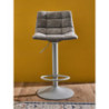 Set 2 sgabelli Clayton PU grigio base grigia regolabili moderni
