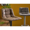 Set 2 sgabelli Clayton PU grigio base grigia regolabili moderni