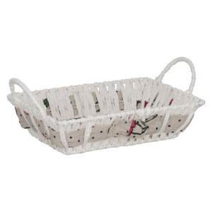 Set 6 cestini rettangolari Cherry filo ferro e carta 26x19cm pratici