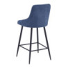 Set di 4 sgabelli Chantal tessuto blu avio imbottiti 47x52,5x100cm
