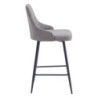 Set di 4 sgabelli Chantal tessuto tabacco imbottiti 47x52,5x100cm