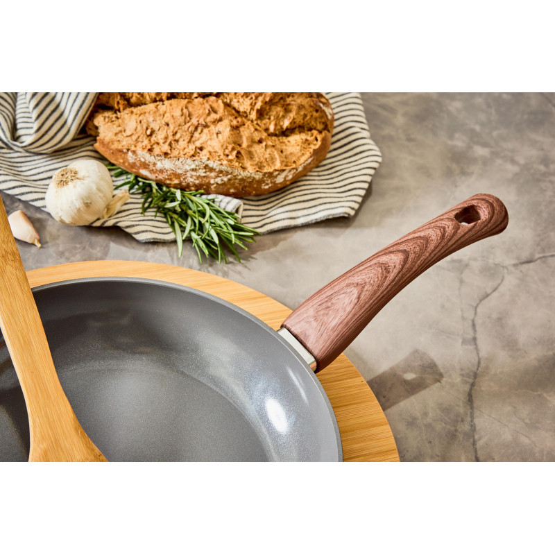 Set di 6 padelle alluminio forgiato 30cm rivestimento ceramico
