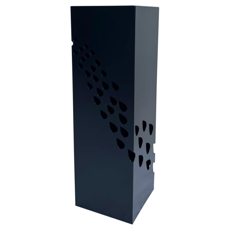 Set di 6 portaombrelli Kim metallo nero opaco 15x15x48cm moderni