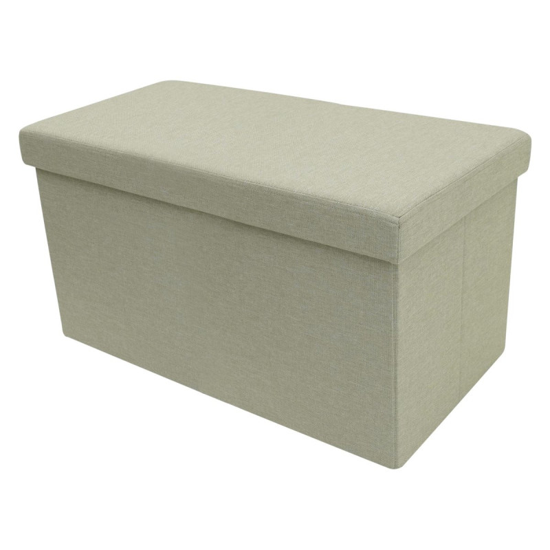 Set di 4 cassapanche pieghevoli tessuto beige 77x40x40cm moderne