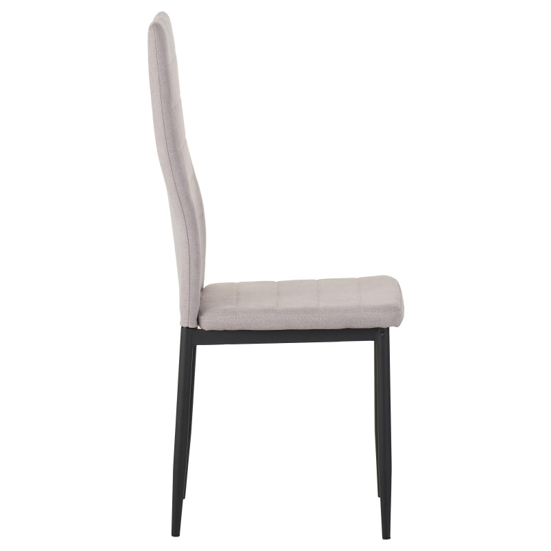 Set di 6 sedie Dahlia tessuto beige 42x51x98,5cm moderne casa