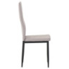 Set di 6 sedie Dahlia tessuto beige 42x51x98,5cm moderne casa