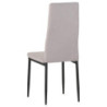 Set di 6 sedie Dahlia tessuto beige 42x51x98,5cm moderne casa
