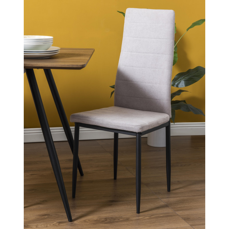 Set di 6 sedie Dahlia tessuto beige 42x51x98,5cm moderne casa