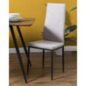 Set di 6 sedie Dahlia tessuto beige 42x51x98,5cm moderne casa
