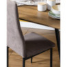 Set di 6 sedie Dahlia tessuto beige 42x51x98,5cm moderne casa