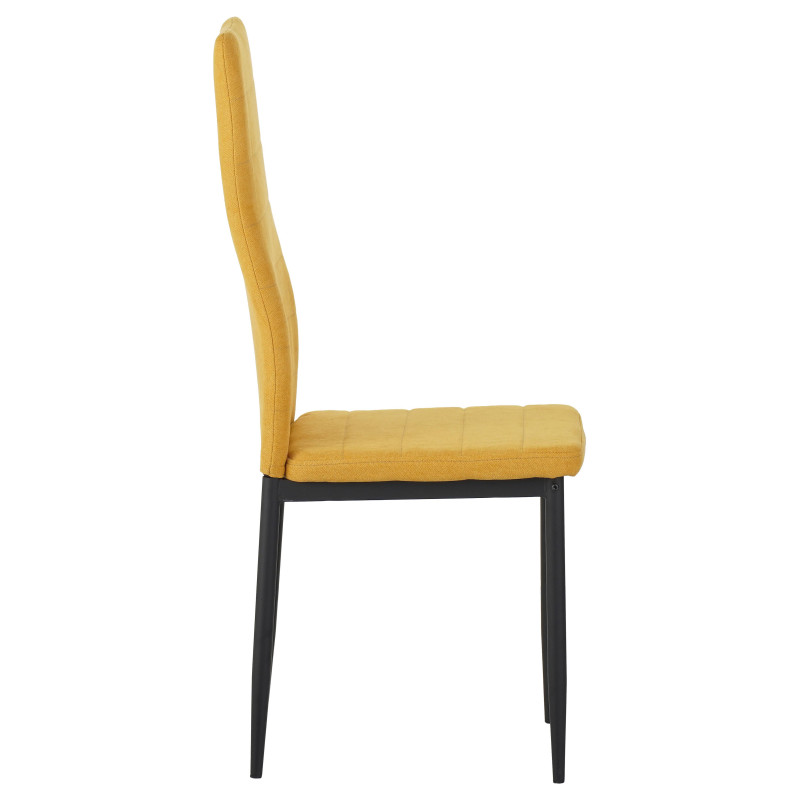 Set di 6 sedie Dahlia tessuto senape 42x51x98,5cm moderne casa