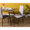 Set di 6 sedie Dahlia tessuto tortora 42x51x98,5cm moderne casa
