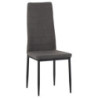 Set di 6 sedie Dahlia tessuto grigio scuro 42x51x98,5cm moderne