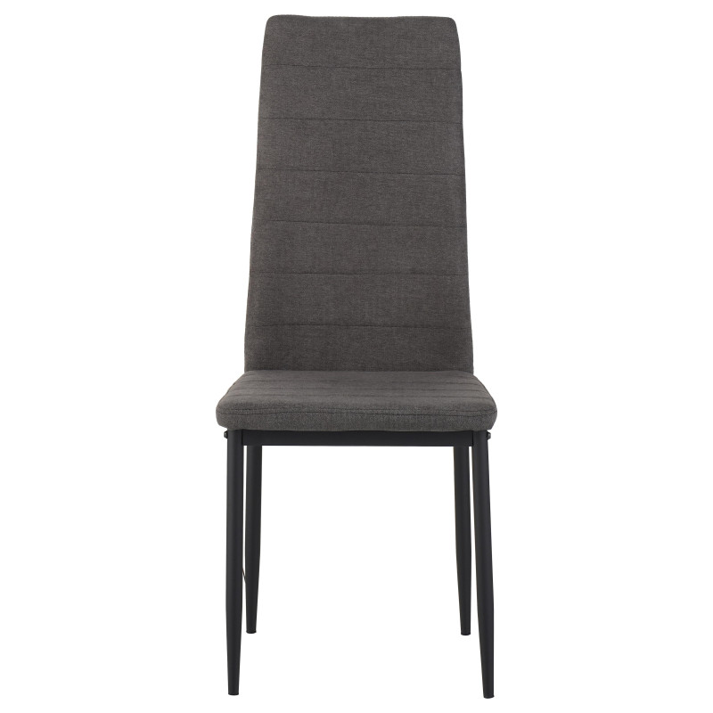 Set di 6 sedie Dahlia tessuto grigio scuro 42x51x98,5cm moderne