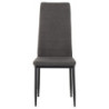 Set di 6 sedie Dahlia tessuto grigio scuro 42x51x98,5cm moderne