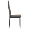 Set di 6 sedie Dahlia tessuto grigio scuro 42x51x98,5cm moderne