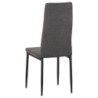 Set di 6 sedie Dahlia tessuto grigio scuro 42x51x98,5cm moderne