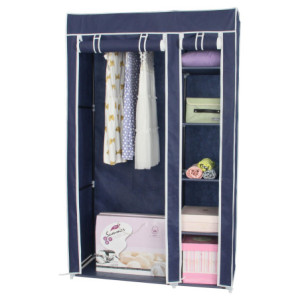 Set di 5 armadi in TNT blu 110x45x175cm salvaspazio leggeri