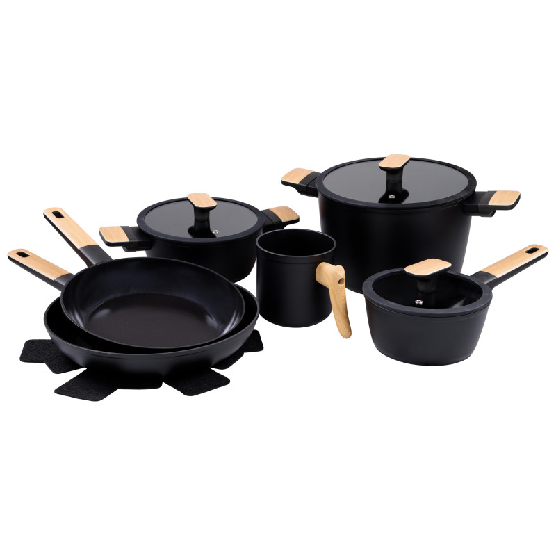 Set di 2 batterie 11 pezzi Ashanti alluminio forgiato cucina