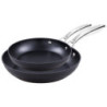 Set di 4 confezioni 2 padelle 24-28cm Black Steel acciaio