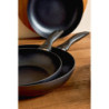 Set di 6 padelle alluminio cm24 grigio fondo induzione cucina