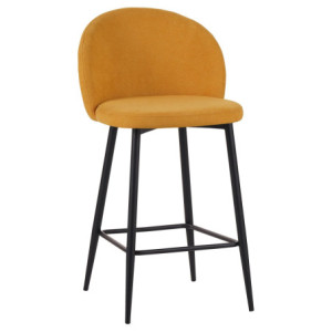 Set di 4 sgabelli Shelly tessuto senape 50x54,5x96,5cm moderni
