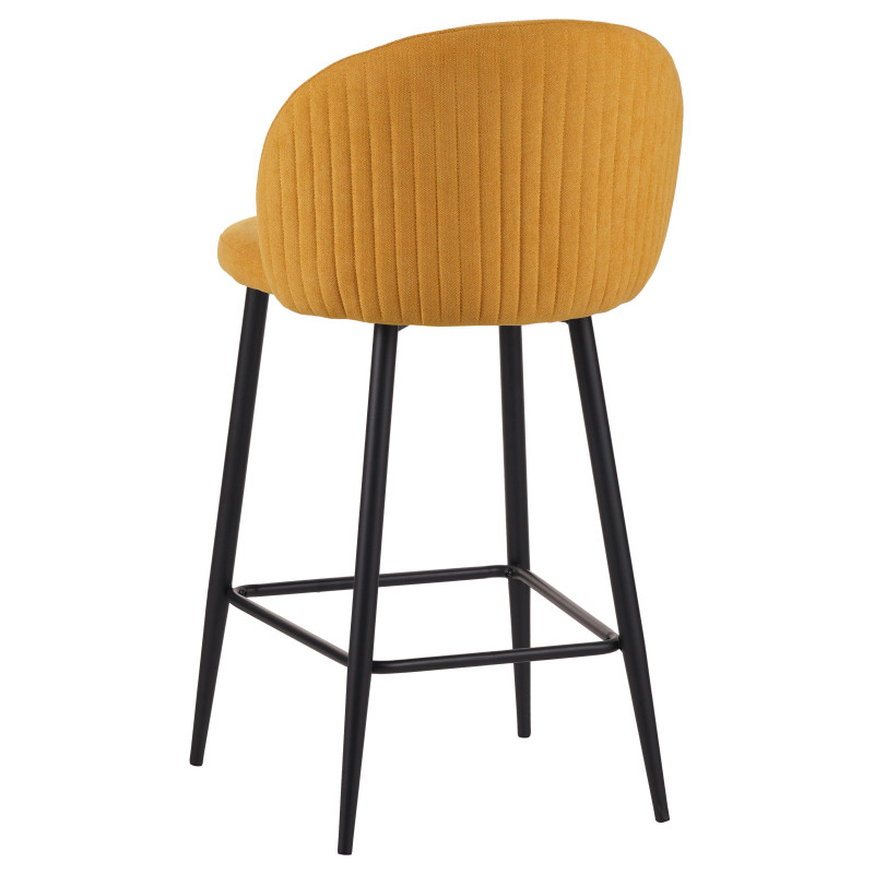 Set di 4 sgabelli Shelly tessuto senape 50x54,5x96,5cm moderni