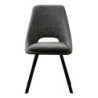 Set di 2 sedie Miranda tessuto verde gambe nere 56x48x85,5cm
