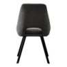 Set di 2 sedie Miranda tessuto verde gambe nere 56x48x85,5cm