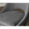 Set di 2 sedie Miranda tessuto verde gambe nere 56x48x85,5cm