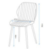 Set di 4 Sedie Jole In Tessuto Beige Gambe In Metallo Nere Dimensione 47x58x85cm