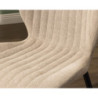 Set di 4 Sedie Jole In Tessuto Beige Gambe In Metallo Nere Dimensione 47x58x85cm