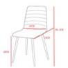 Set di 4 sedie Livia tessuto grigio scuro gambe nere moderne