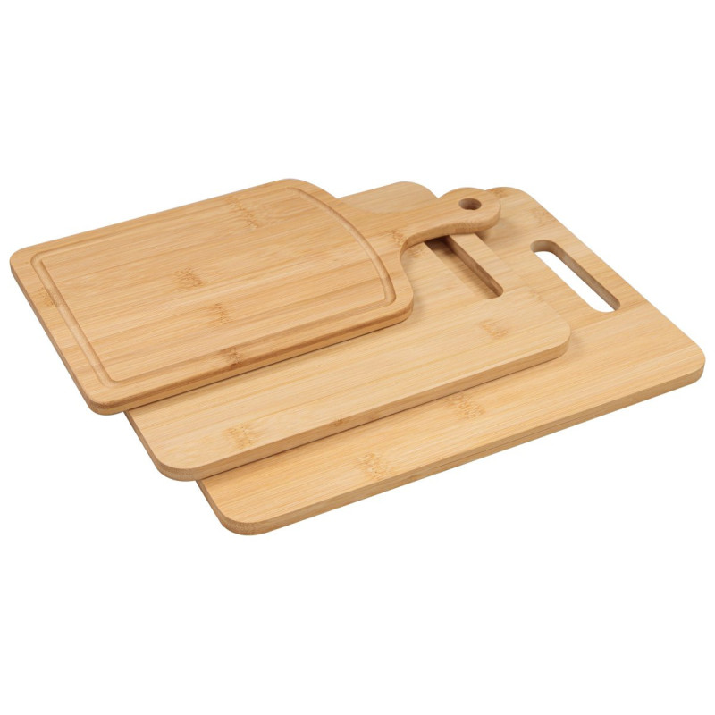 Set di 6 confezioni 3 taglieri bamboo cucina naturale resistente