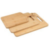 Set di 6 confezioni 3 taglieri bamboo cucina naturale resistente