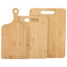 Set di 6 confezioni 3 taglieri bamboo cucina naturale resistente