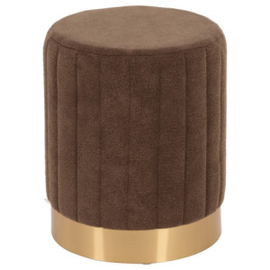 Set di 2 pouf Nadya velluto tortora 31x31x38cm salotto moderno