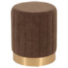 Set di 2 pouf Nadya velluto tortora 31x31x38cm salotto moderno